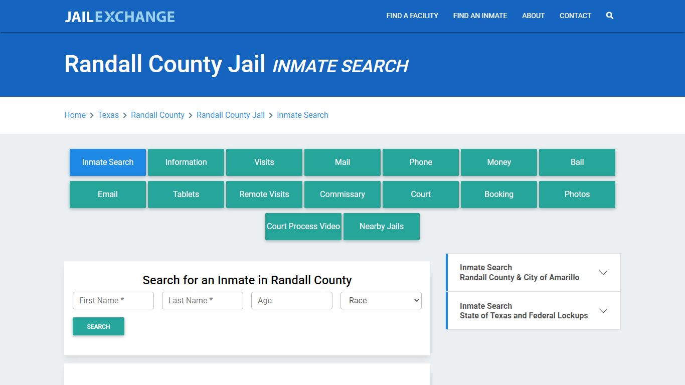 Randall County Jail, TX Inmate Search: Roster & Mugshots - Jail Exchange